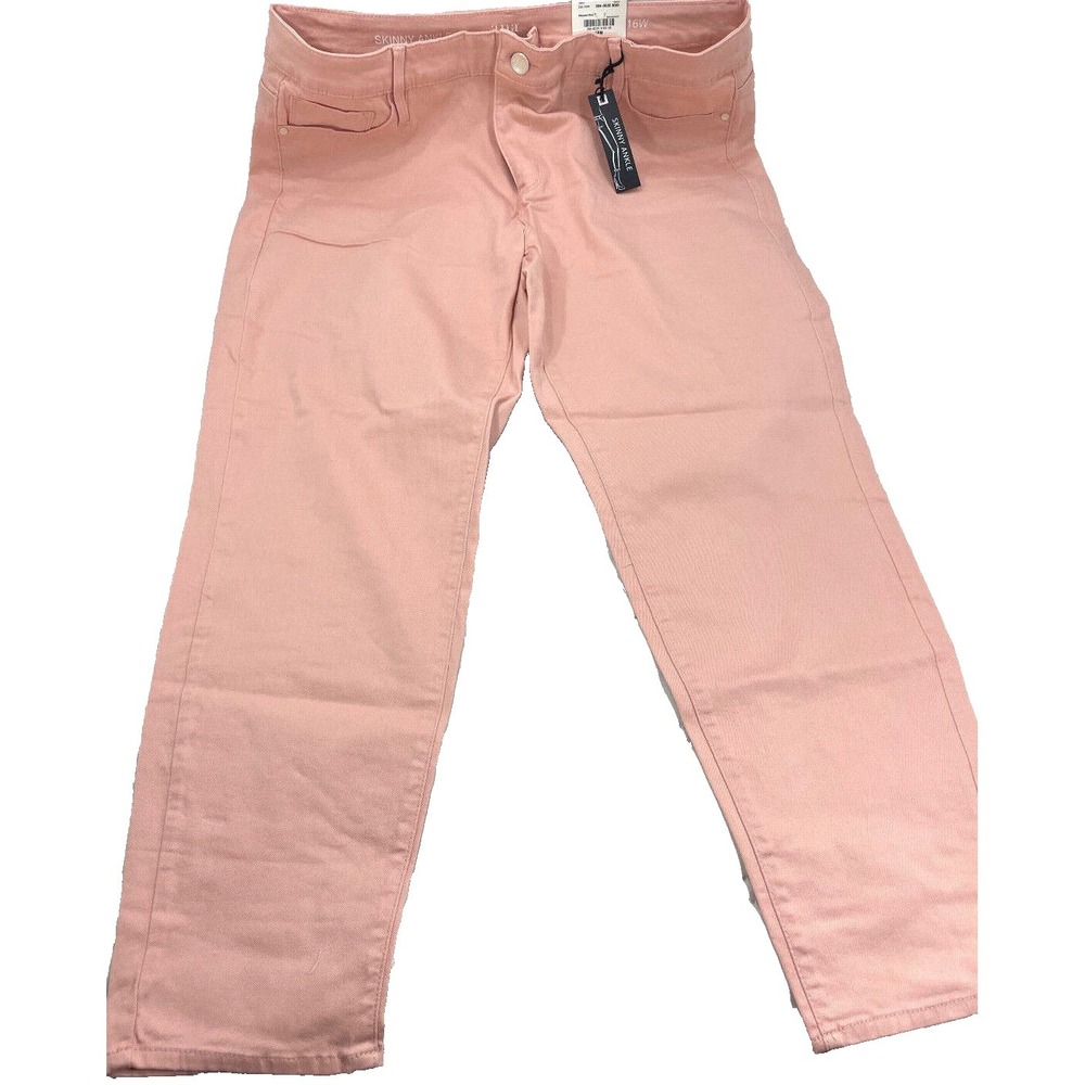 ANA Women's Size 16w Pink Skinny Ankle Stretch Jeans Pants Slim Fit